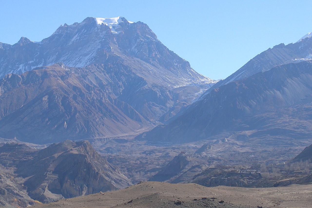 Thorong Peak, sommet Himalaya Népal sur le circuit des Annapurnas,