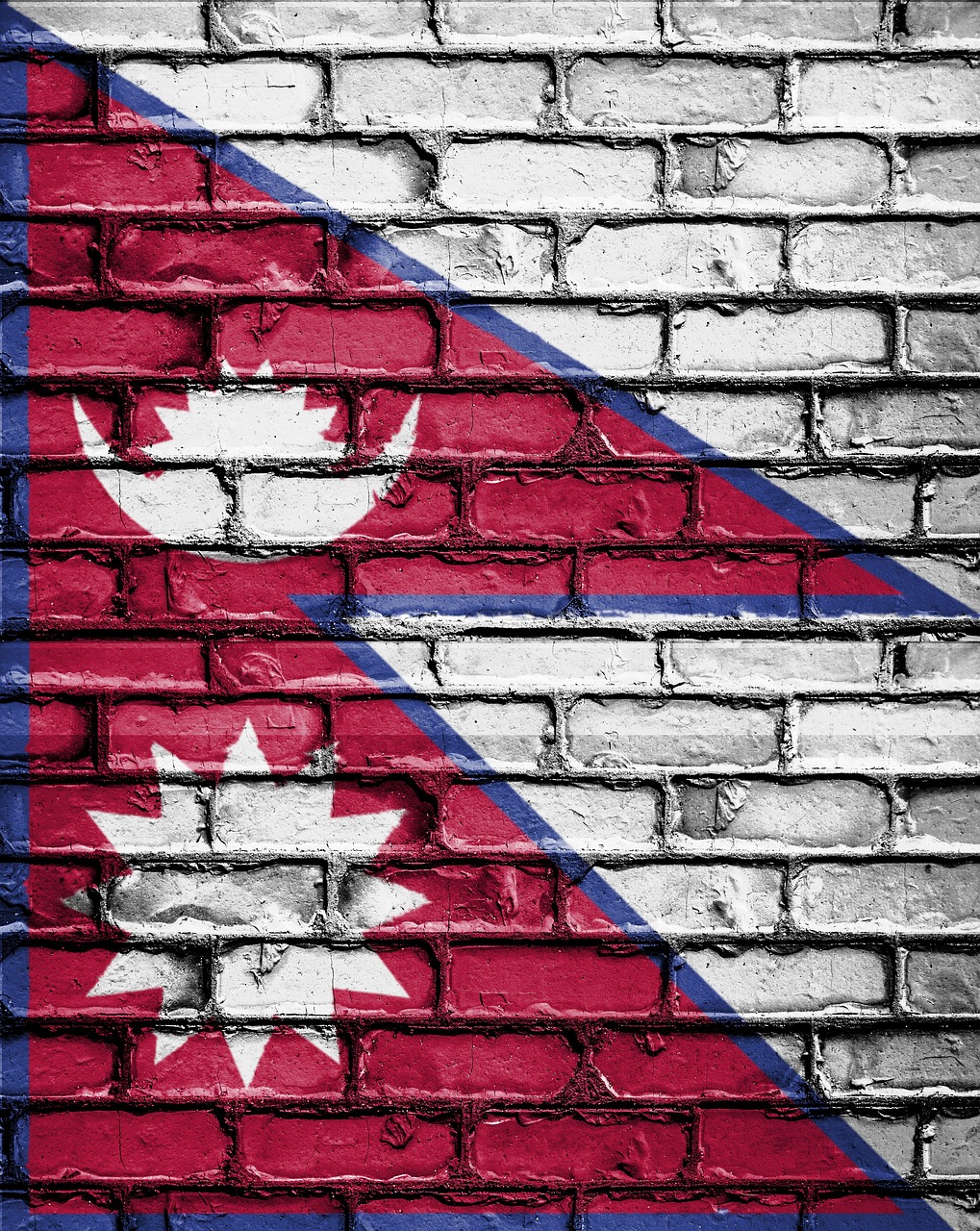 Drapeau du Népal, découverte du Népal, voyage au népal, trekking et aventure avec l'Everest Népal