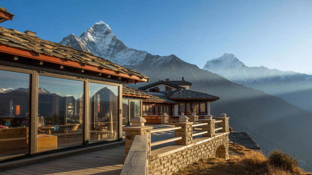 Découvrez le voyage de luxe au Népal : hôtels de prestige, expériences exclusives, treks haut de gamme et services personnalisés. Estimez le budget pour un voyage au Népal et profitez d’un séjour d’exception avec L’Everest Népal.