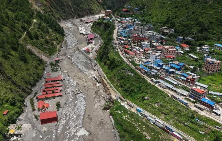 Inondations Rasuwa, Rasuwa Népal, Catastrophe coulée de boue